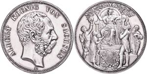 Saxony Silver Commemorative coin in 5 Mark ... 