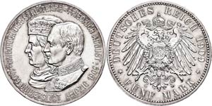 Sachsen 2 Mark, 1909, Friedrich August III., ... 