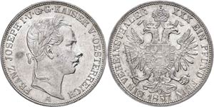 Old Austria coins until 1918 Thaler, 1857, ... 