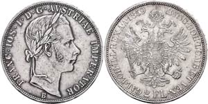 Old Austria coins until 1918 Double guilder, ... 