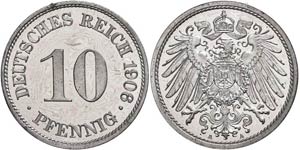 Kleinmünzen 1871-1922 10 Pfennig, 1906, A, ... 