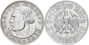 Coins Germany from 1933 to 1945 3 Reichmark, ... 