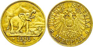 Münzen der deutschen Kolonien DOA, 15 ... 