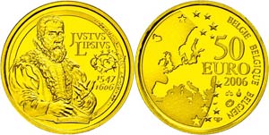 Belgien 50 Euro, Gold, 2006, 400. Todestag ... 