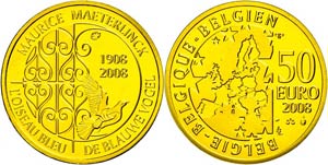 Belgium 50 Euro, Gold, 2008, a hundred years ... 