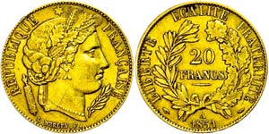 Frankreich 20 Francs, Gold, 1851 A, FB. 566, ... 