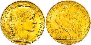 Frankreich 20 Francs, 1912, Gold, Marianne, ... 