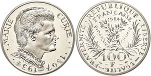 France 100 Franc, 1984, Piédfort, Mary ... 