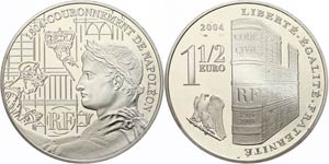Frankreich 1,5 Euro, 2004, Kaiserkrönung ... 