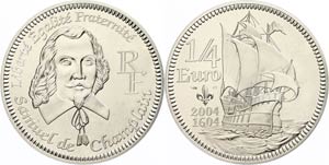 Frankreich 1/4 Euro, 2004, Samuel De ... 