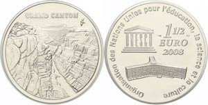 France 1, 5 Euro, 2008, 60 years UNESCO - ... 