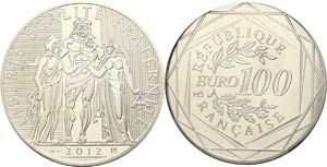 Frankreich 100 Euro, 2012, Herkulesgruppe, ... 