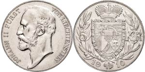 Liechtenstein 5 Kronen, 1910, Johann II., ... 