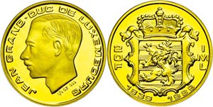 Luxemburg 20 Francs, Gold, 1989, 150. ... 