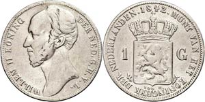 Niederlande Gulden, 1842, Wilhelm II., ... 