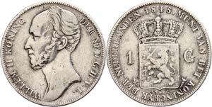 Niederlande Gulden, 1845, Wilhelm II., ... 