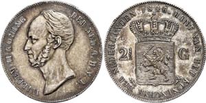 Niederlande 2 1/2 Gulden, 1846, Wilhelm II., ... 