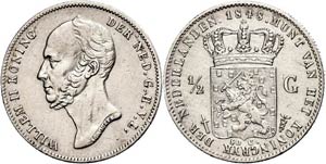 Niederlande 1/2 Gulden, 1848, Wilhelm II., ... 