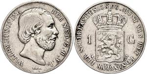 Niederlande Gulden, 1866, Wilhelm III., ... 