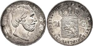 Niederlande 2 1/2 Gulden, 1867, Wilhelm ... 