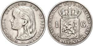 Niederlande Gulden, 1897, Wilhelmina, ... 