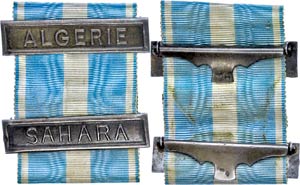  Ribbon with combat ribbons ALGERIE and ... 