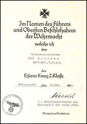  Documents estate of a SS-Unterscharführers ... 
