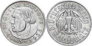 Münzen Drittes Reich 3 Reichsmark, 1933 A, ... 