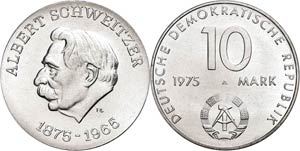 Münzen DDR 10 Mark, 1975, Scheitzer, ... 