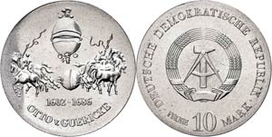 Münzen DDR 10 Mark, o.J., Probe, Otto ... 