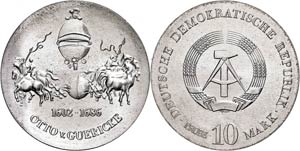 Münzen DDR 10 Mark, o.J., Probe, Otto ... 