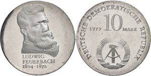 Münzen DDR 10 Mark, 1979, Feuerbach, in ... 