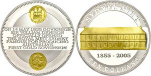 Australia 10 dollars, 2005, 150. anniversary ... 