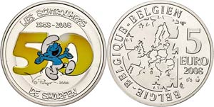 Belgien 5 Euro, 2008, 50 Jahre die ... 