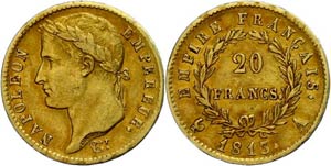 Frankreich 20 Francs, Gold, 1813, Napoleon ... 