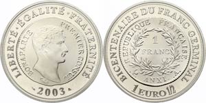 Frankreich 1,5 Euro, 2003, 200 Jahre ... 