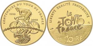 Frankreich 10 Euro, Gold, 2003, 100 Jahre ... 