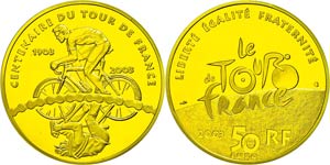 Frankreich 50 Euro, Gold, 2003, Tour de ... 