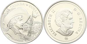 Canada 1 Dollar, 2008, 400 years city ... 