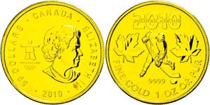 Kanada 50 Dollars, Gold, 2010, Vancouver, in ... 