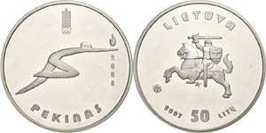 Litauen 50 Litu, 2007, XXIX. Olympische ... 