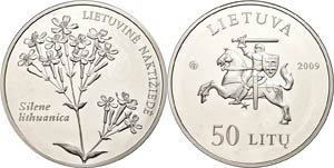 Litauen 50 Litu, 2009, Baltische Lichtnelke, ... 