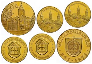 Medallions Germany after 1900 Three Gold ... 