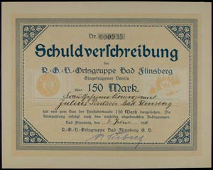 Stocks Bad Flinsberg, 1922, R. G. V. chapter ... 
