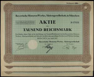 Stocks Munich 1925-28, Bavarian motors works ... 
