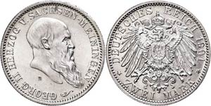 Saxony-Meiningen 2 Mark, 1901, Georg II., ... 