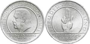 Münzen Weimar 3 Reichsmark, 1929 A, ... 