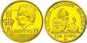 Belgien 12,5 Euro, Gold, 2011, Baudouin ... 