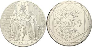 France 100 Euro, 2012, Hercules group, in ... 