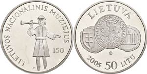 Lithuania 50 Litu, 2005, century and a half ... 